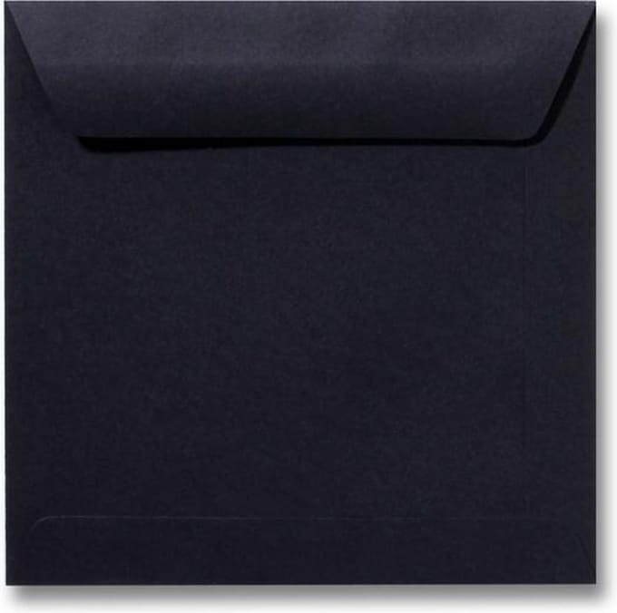 Envelop 17 x 17 Zwart, 25 stuks