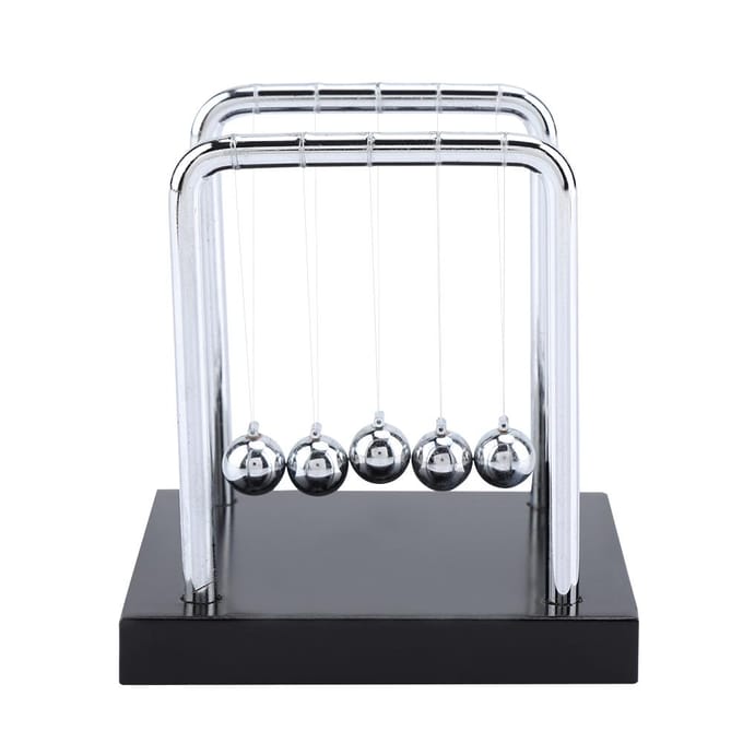 Pendule de Newton Boules d'Équilibre Physique Science Ornements Pendule Jouet Bureau White white