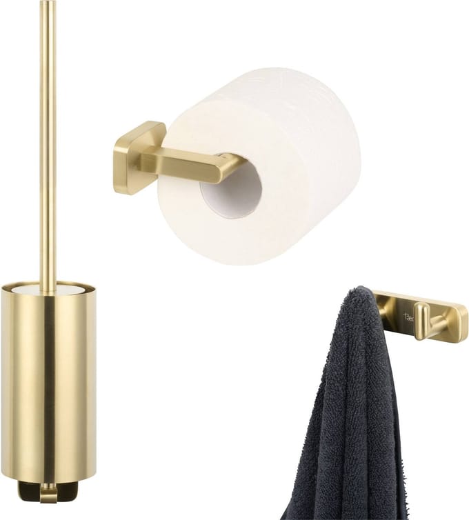 Ben Mykanto toiletset 3-delig geborsteld messing