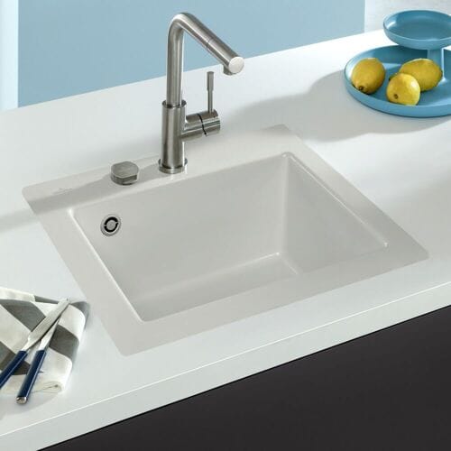 Villeroy & Boch Subway 50 S flat sink, drain set with eccentric actuation 33152FR1