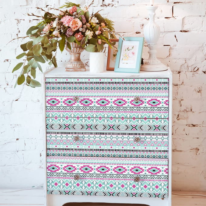 Etnische sticker voor meubels, Keyah, 60 x 90 cm