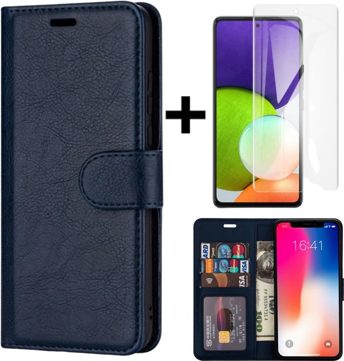 Rico Vitello iphone 12 pro max Wallet case/hoesje Geschikt voor Apple iPhone 12 pro max + gratis screen protector kleur blauw