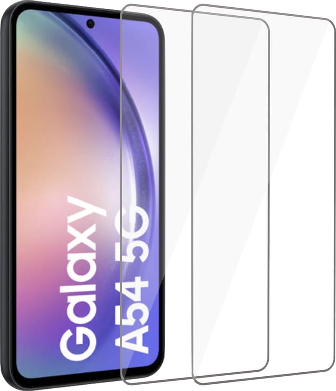 2x Screenprotector geschikt voor Samsung A54 - Beschermglas Screen Protector 9H Glas
