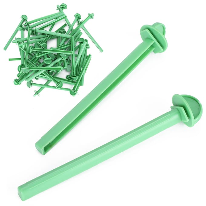 50 stuks Plastic Vogelkooi Staande Stok Papegaaien Parkiet Staande Stang Kooi Accessoire blue