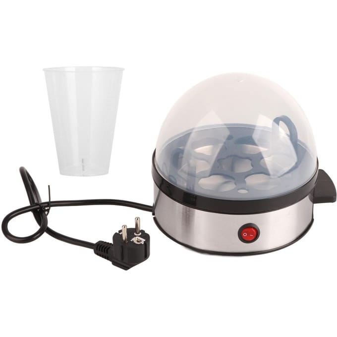 Cuiseur vapeur électrique pour œufs, mini cuiseur à œufs en acier inoxydable, ustensiles de cuisine gray