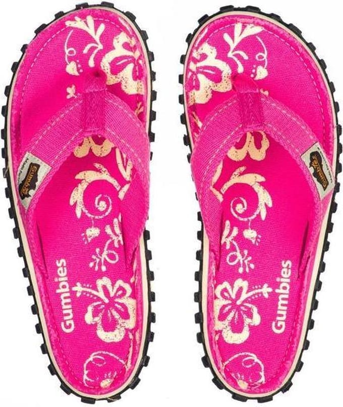 Gumbies - Teenslippers Dames - Pink Hibiscus - Maat 41