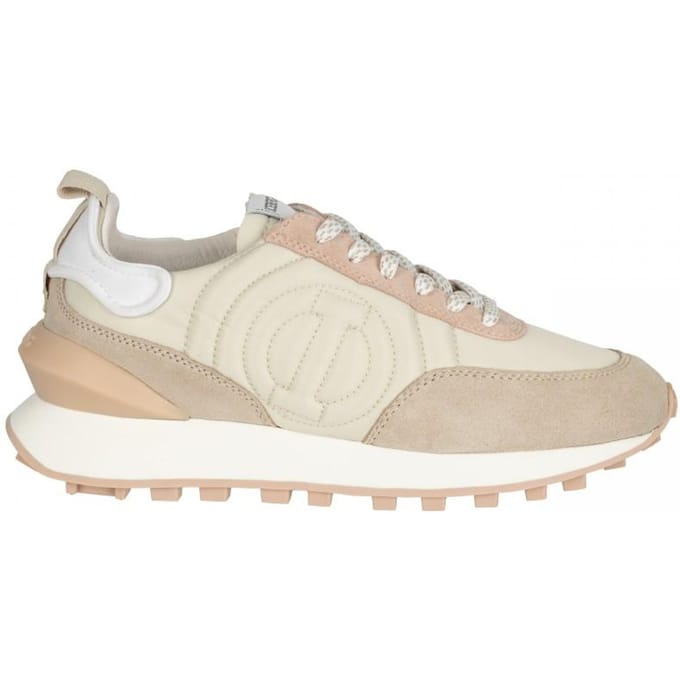 Iceberg luxe Italiaanse sneakers damesschoenen zand/roze - Maat: 40 white