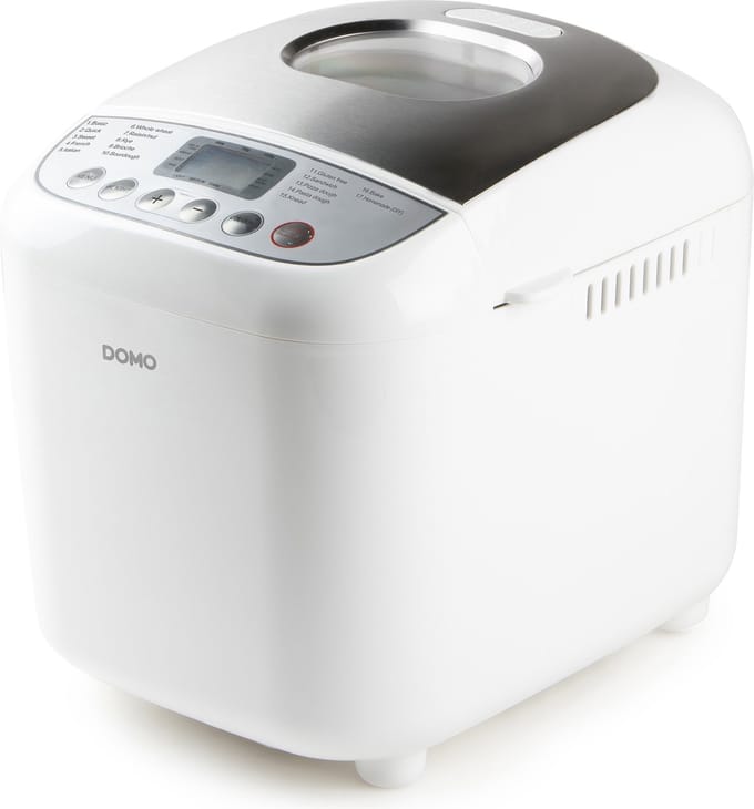 DOMO B3976 Broodbakmachine – 17 Programma’s – 500-750g – Glutenvrij Programma – Wit