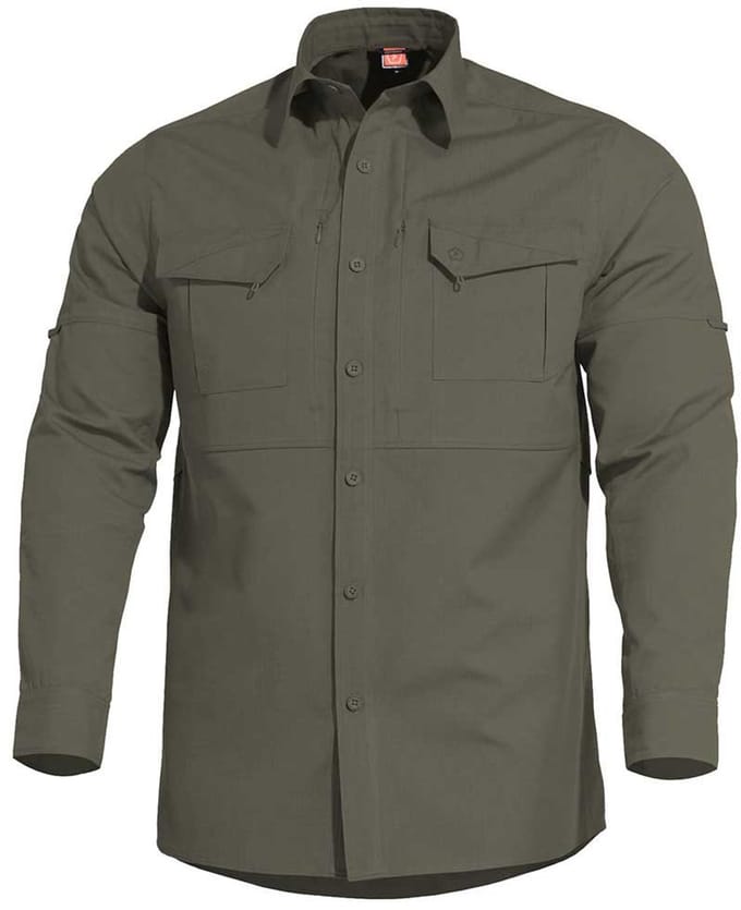 Pentagon Plato Tactic Overhemd Met Lange Mouwen Groen 5XL Man
