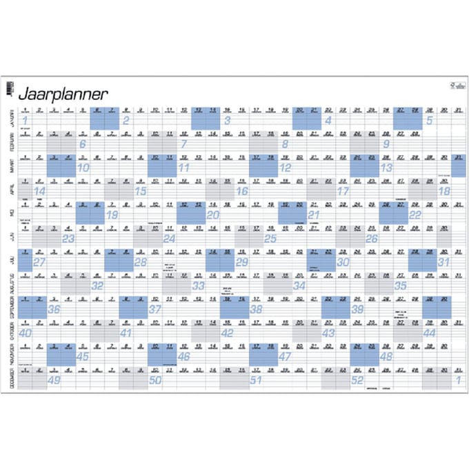 Jaarplankalender 2025 Quantore A1 84x57cm