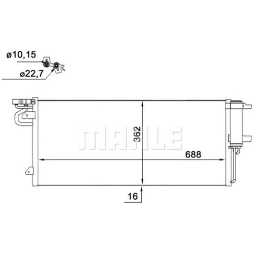 Condensator, airconditioner MAHLE AC 103 000S