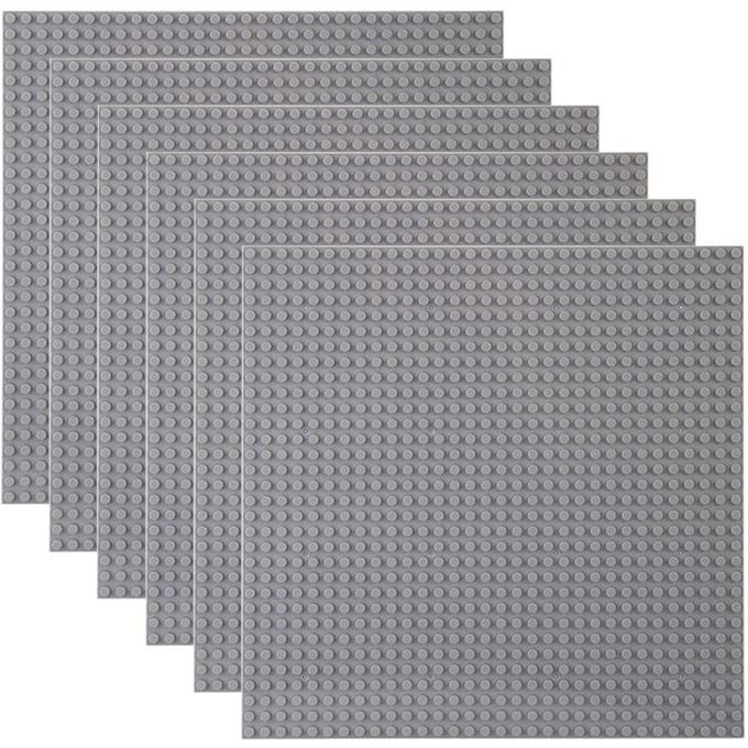 6 pièces 32x32 Briques de construction de base de plateforme idéales pour les tables d'activités sont assemblées sur des accessoires en coussin. 32x32 gray