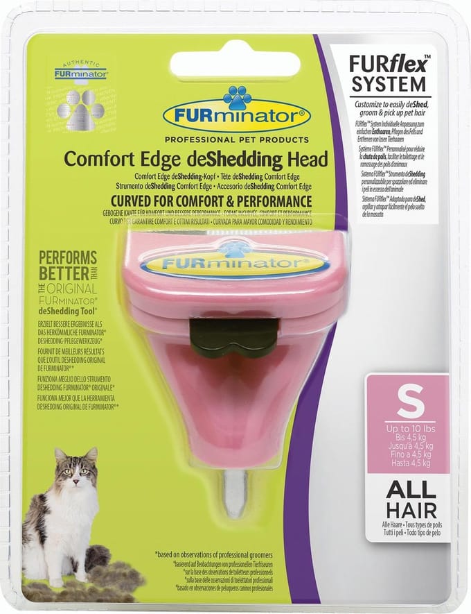 Furminator Furflex Cat Deshedding Tool 12x4.5x15.5 cm Roze Alle Haartype Small