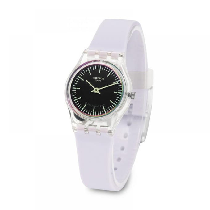 Montre SWatch Lk390 Ultraviolet pour femme en uréthane LK390 black