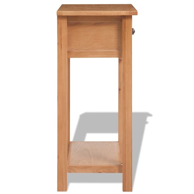 vidaXL - Wandtafel - 50x32x75 - cm - massief - eikenhout