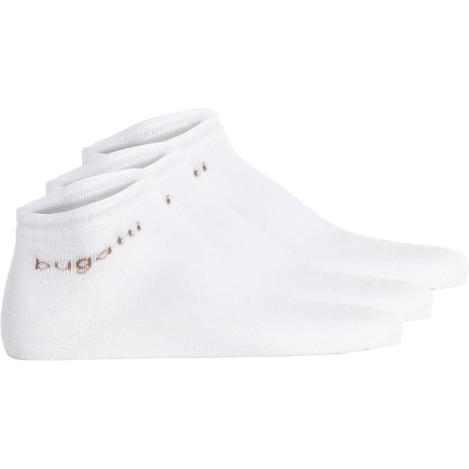 Bugatti Sneaker Sokken Katoen (3 pr) Wit maat 43-46
