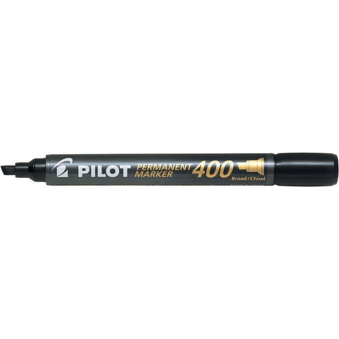 Permanent marker PILOT 400 schuin breed zwart