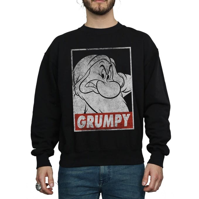 Sneeuwwitje en de Zeven Dwergen Heren Mopperkont Poster Sweatshirt XXL zwart