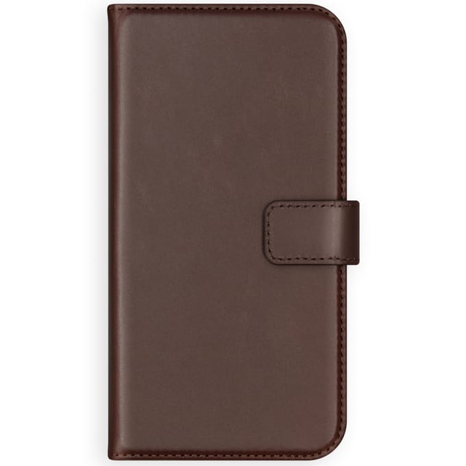Selencia Hoesje - Geschikt voor Apple iPhone 8 Plus / 7 Plus - Echt Lederen Bookcase - Bruin