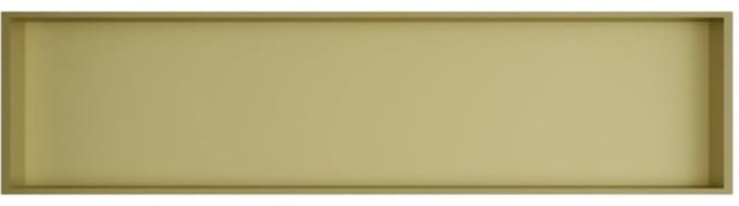 Hotbath &More Inbouwnis - 30 x 120 cm - Frameless - Geborsteld Messing PVD