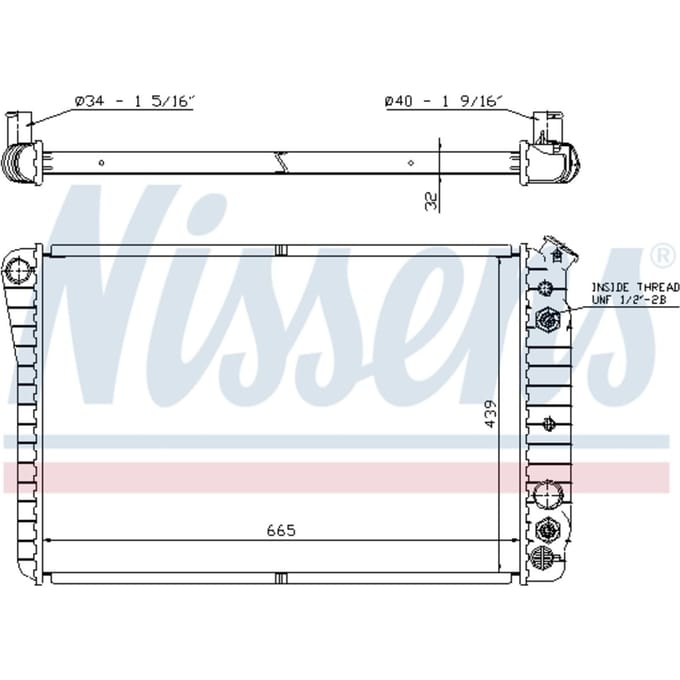 Radiator, motorkoeling NISSENS 67600
