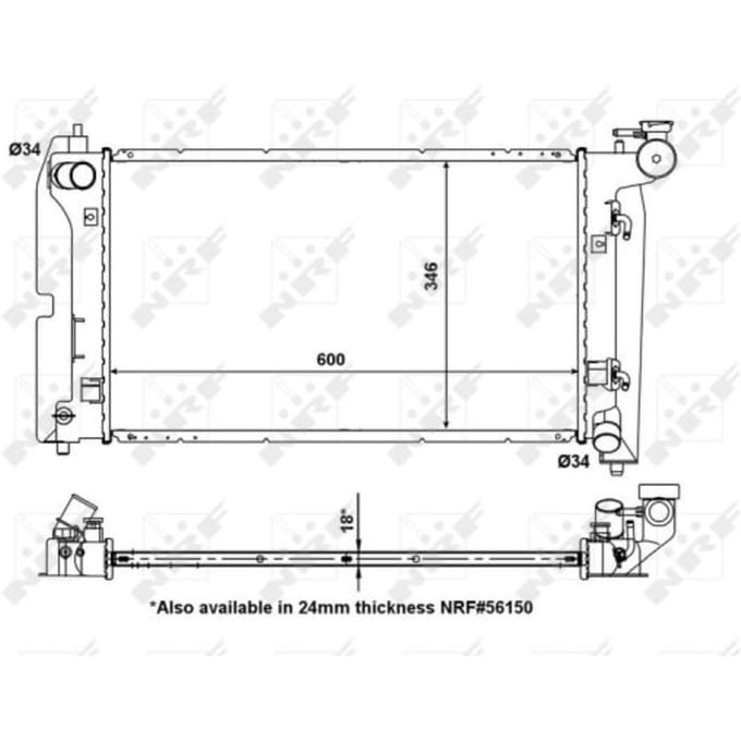 Radiator, motorkoeling NRF 53325