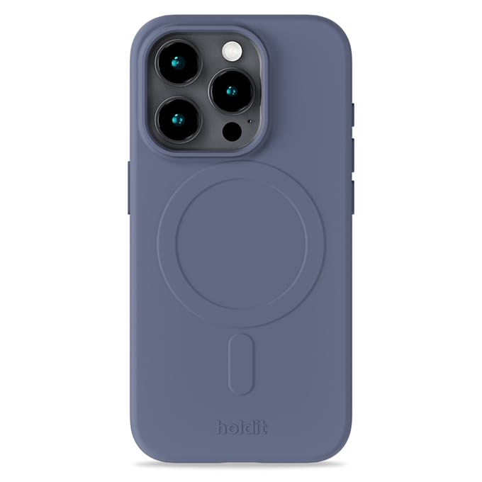 Holdit Soft MagSafe Case voor de Apple iPhone 15 Pro - Pacific Blue