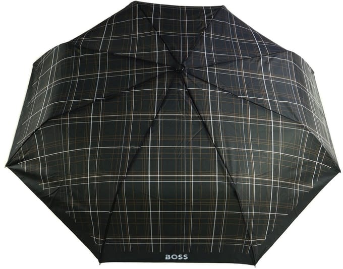 HUGO BOSS paraplu Pocket Umbrella Checkered Black zwart