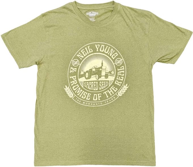Neil Young - Tractor Seal Heren T-shirt - S - Groen