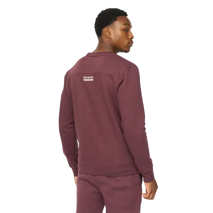 Duck and Cover Heren Applewood Sweatshirt (Raisin)