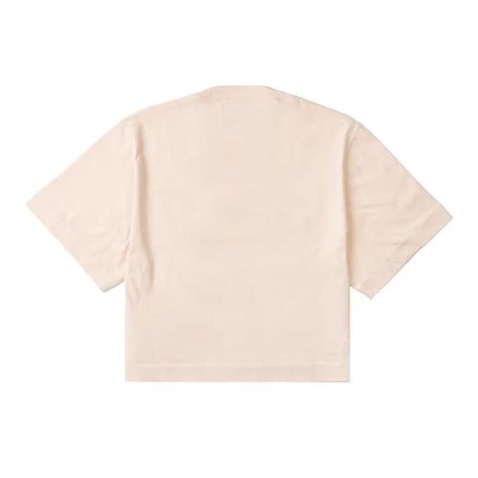 Off-White Dames/Dames Geborduurd Logo Crop T-shirt (Roze)