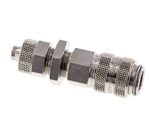 Vernikkeld Messing DN 5 Luchtkoppeling Snelkoppeling 6x8 mm Push-On Schotkoppeling - CLS5-NB-BN-6