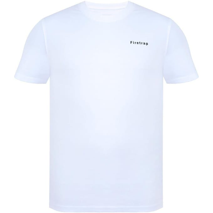 Firetrap Katoenen heren-T-shirt (Wit)