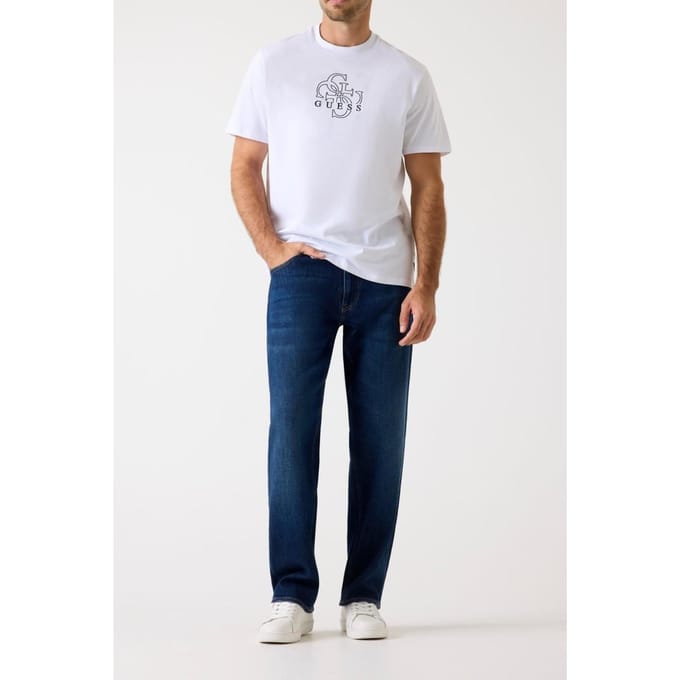 GUESS Ss Bsc Basic Quattro Pure White Taglia: S | Magliette basic Outlet | Uomo | Bianco