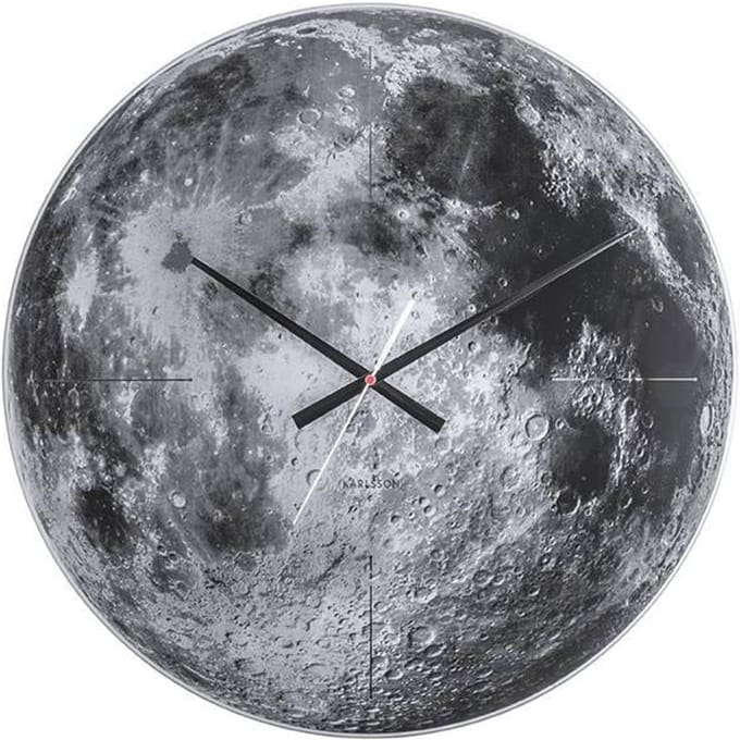 Karlsson Wandklok Moon - Spiegel glas - Ø60cm - Scandinavisch