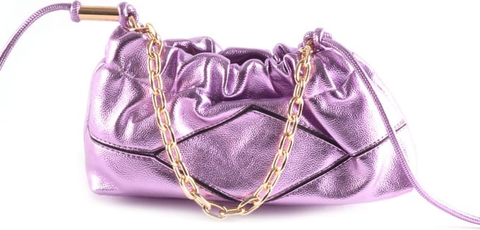 Giuliano kunstlederen schoudertas Bijou - Metallic - Lila - Dames