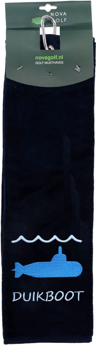 Nova Golf 'Duikboot' Golfhanddoek - Donkerblauw