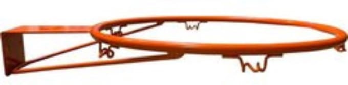 Salter - Basketbalring - met netje - 35 cm - oranje