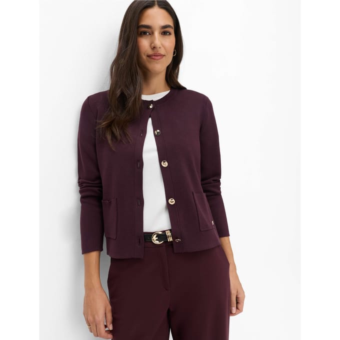 Brax Dames Vest  Style AMI blackberry violet, donkerpaars, maat 48