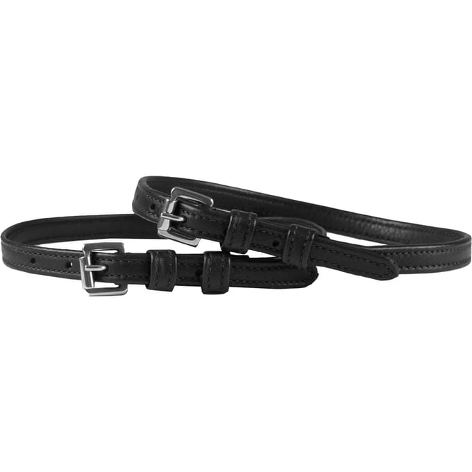 Horka Sporenriempjes Dubbelleer Black/Silver