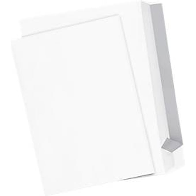 Witte enveloppen, C4 (229 x 324 mm), 100 g/m², zonder venster, klevend, 250 stuks