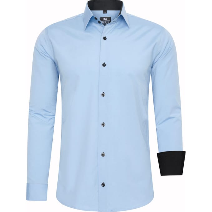 Rusty Neal Overhemden Overhemd Slim Fit Blauw