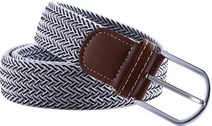 Elastische Geweven Riem Gevlochten Riem Rekbaar Stripes Zwart/Wit