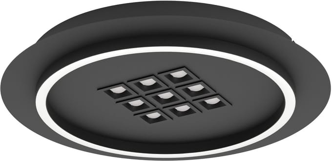 EGLO Balazote Plafondlamp - LED - Ø 38 cm - Zwart|Wit - Instelbaar wit licht - Dimbaar