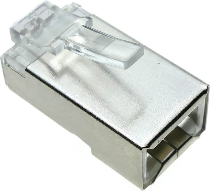 BeMatik - FTP-connector Cat.5e RJ45 mannelijk naar krimp naar kabel 100-pack