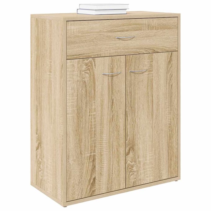 vidaXL - Dressoir - 60x30x75 - cm - bewerkt - hout - sonoma - eikenkleurig