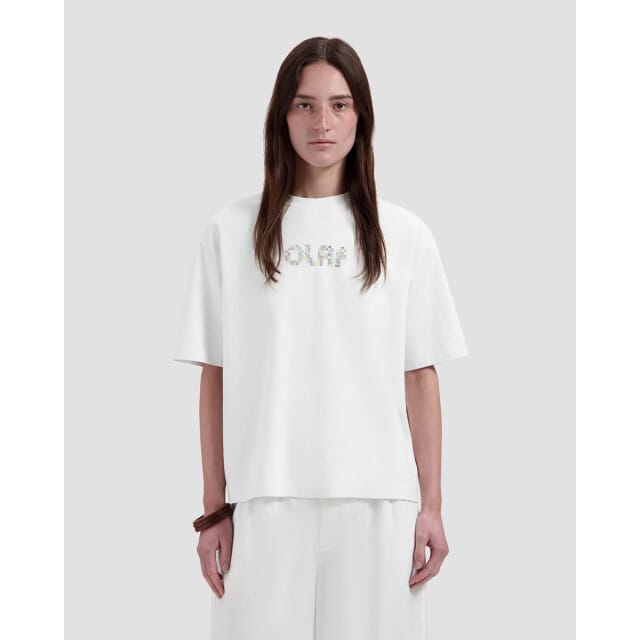 Dames T-shirt met stippen Olaf Hussein Rétro Logo