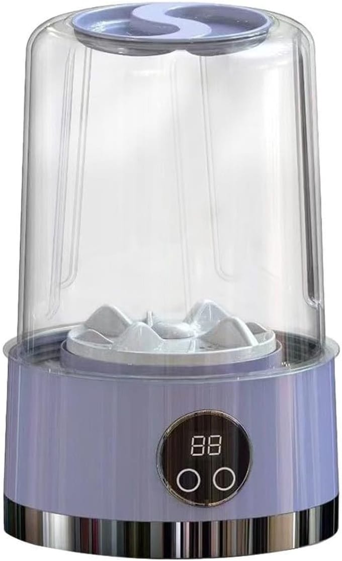 Mini Wasmachine - Draagbare Wasmachine - Kleine Ruimtes - Draadloos Gemak - 21 x 20 x 20 cm - Paars