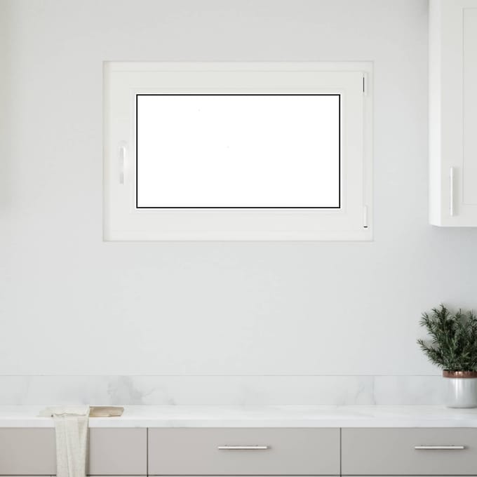 vidaXL - Kleur - binnenkant - kelderraam - Wit - RISOR - 90 - x - 70 - cm