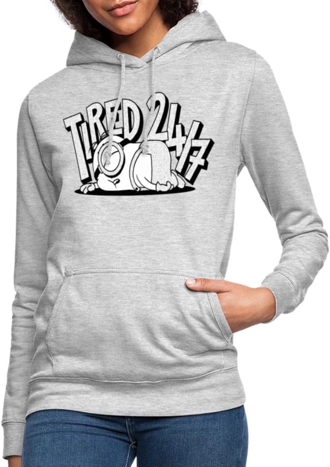 Minions Stuart Tired 24/7 Hoodie Dames